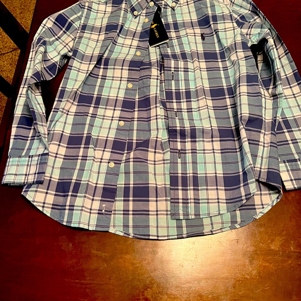 Blue Striped Shirt Size 7